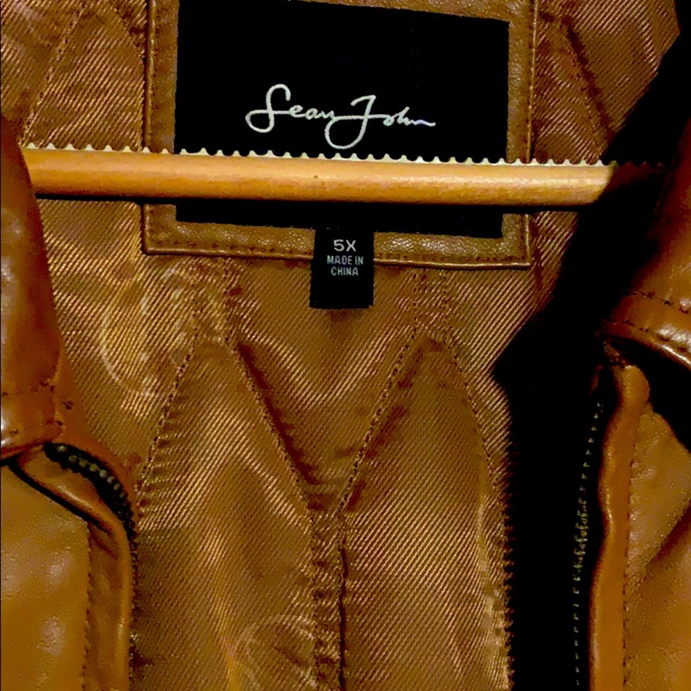 Sean John leather Coat 5x